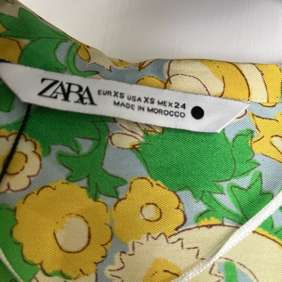 Zara Pareo Wrap Dress w/Headband XS - Green/Yellow - Picture 5 of 5